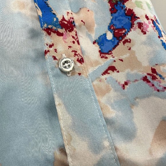 Zeroyaa Shirt Mens Button Down Long Sleeve Abstract Multicolor Lightweight XXL - Picture 5 of 10